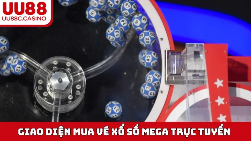 Giao diện mua vé Xổ Số Mega trực tuyến