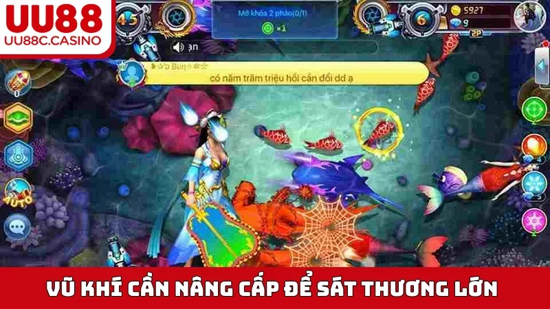 Vũ khí cần nâng cấp để sát thương lớn